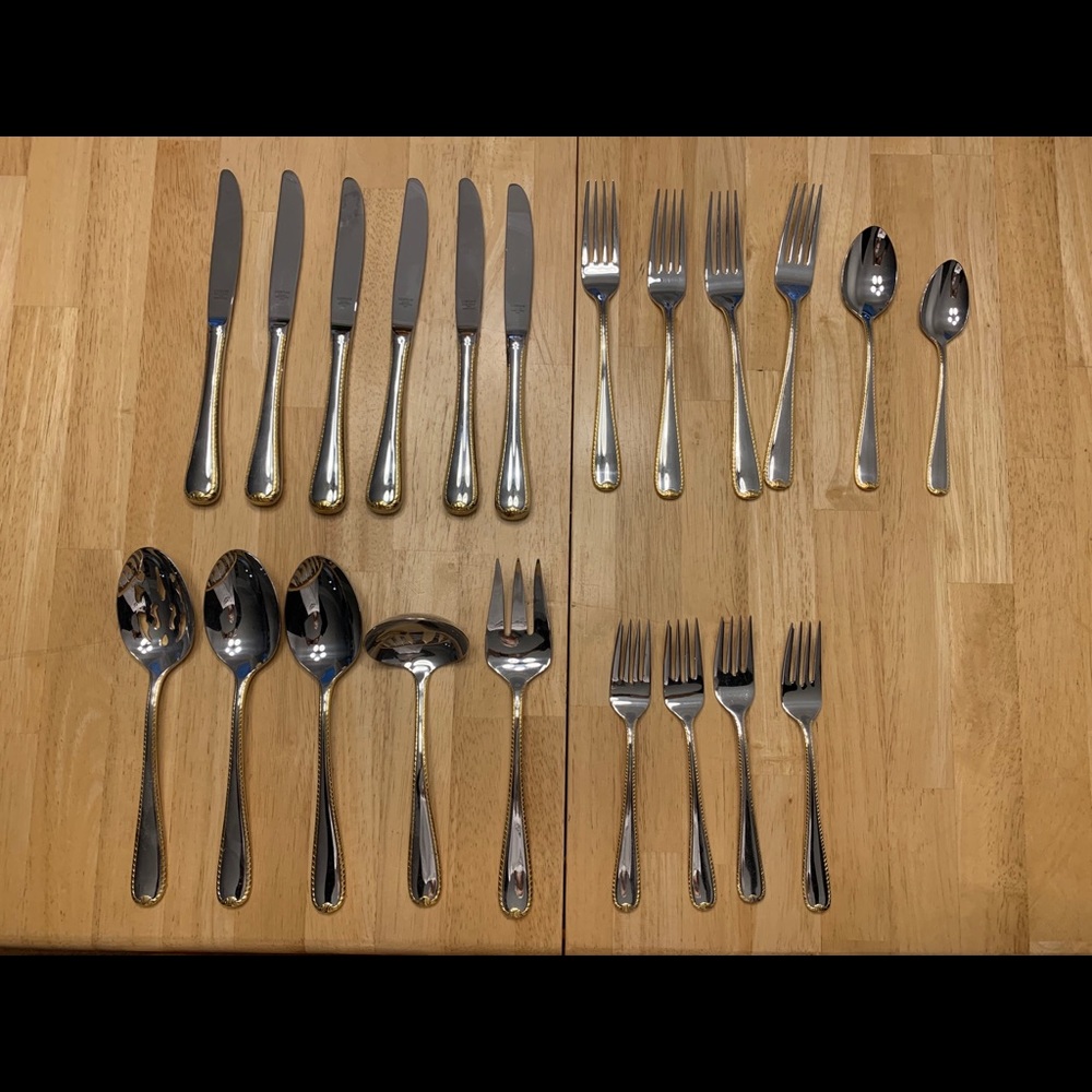 Gorham Golden Ribbon Edge Flatware